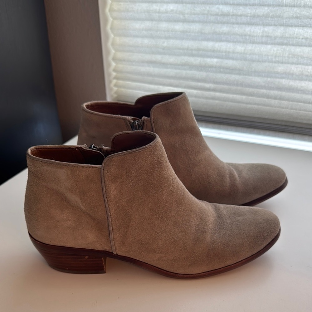 Sam Edelman Taupe Suede Ankle Boots